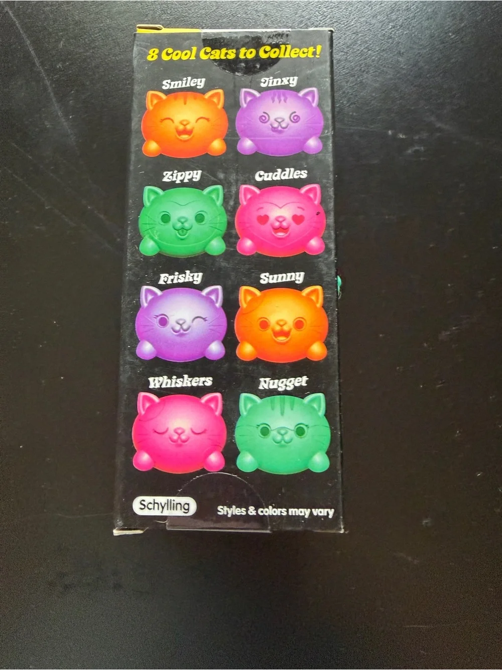 Nee Doh Schylling Teenie Cool Cats 3-pack Pink Orange Teal Squishy Sensory Toy